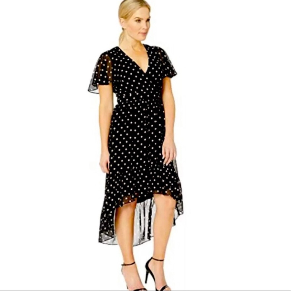 Vince Camuto high low midi A line 👗 dress